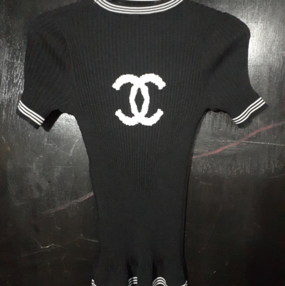 Chanel No5 silk knit Jersey style t-shirt - Picture 7 of 8